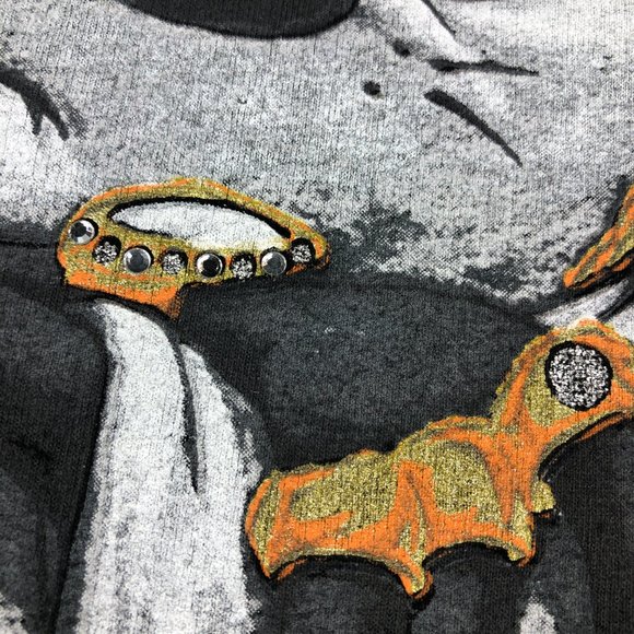 Y2K Looney Tunes Shirt Men's Extra Extra Large Black Taz I'm A Stunna Bedazzled - Picture 3 of 12